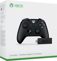 Геймпад Microsoft Xbox One Controller + беспроводной адаптер для ПК, черный