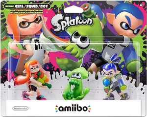 amiibo. Набор из 3-х фигурок: Girl+Squid+Boy (Splatoon коллекция)