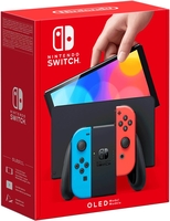 Игровая приставка Nintendo Switch OLED 64 ГБ, неоновый синий/неоновый красный