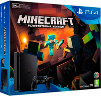Игровая приставка Sony PlayStation 4 Slim 500 ГБ HDD, черный + Minecraft PS4 Edition