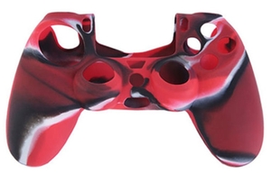 Силиконовый чехол для DualShock 4 «Красный Камуфляж»