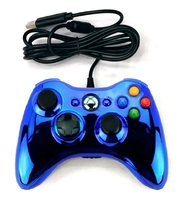 Проводной джойстик Xbox 360 «Chrome series» синий цвет