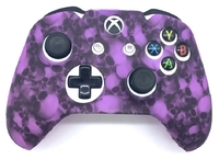 Силиконовый чехол для геймпада Xbox One «Фиолетовые Черепа»