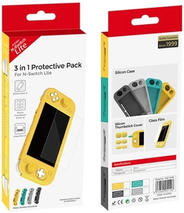 Набор аксессуаров «Dobe 3 in 1 Protective Pack TNS-19180» (Желтый) для Nintendo Switch Lite